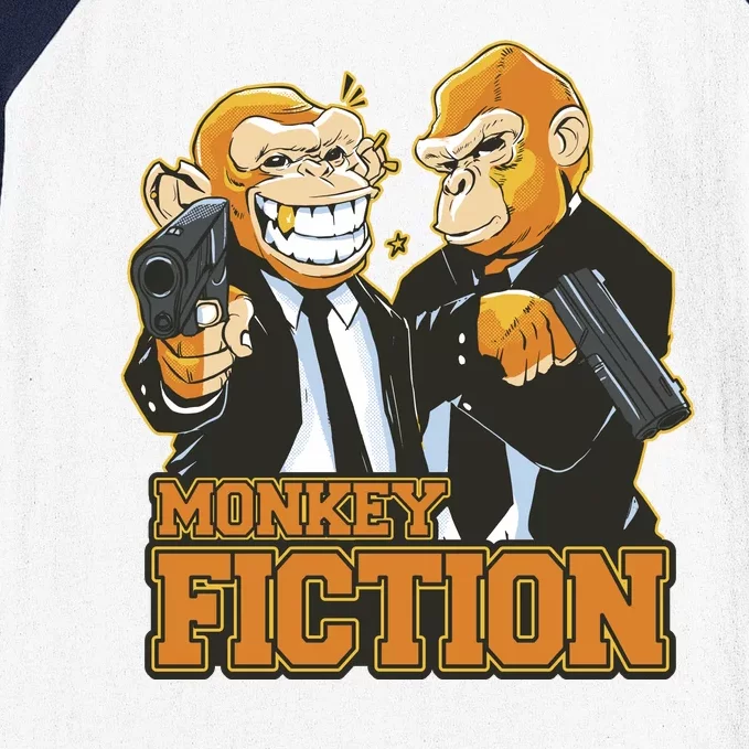 Monkey Fiction Funny Baseball Sleeve Shirt