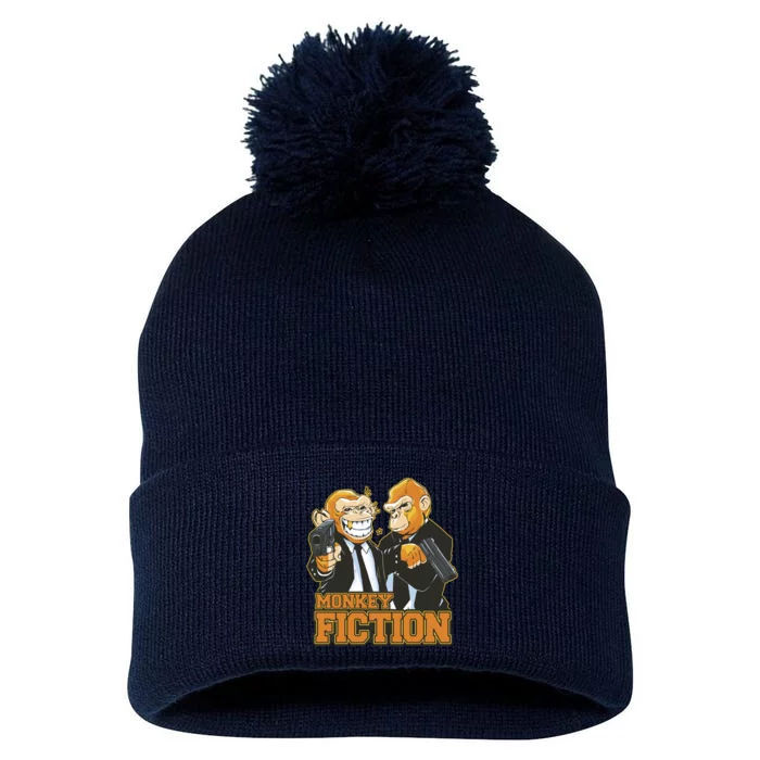 Monkey Fiction Funny Pom Pom 12in Knit Beanie