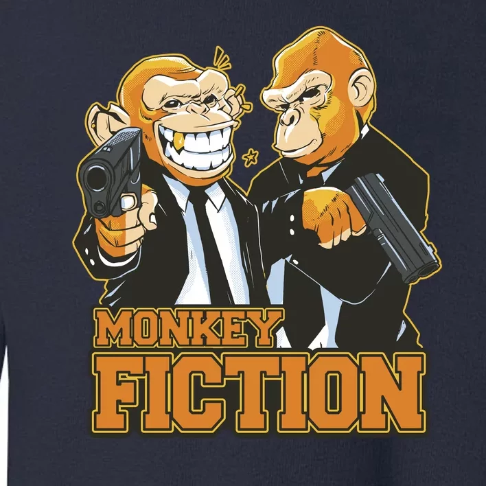 Monkey Fiction Funny Toddler Sweatshirt