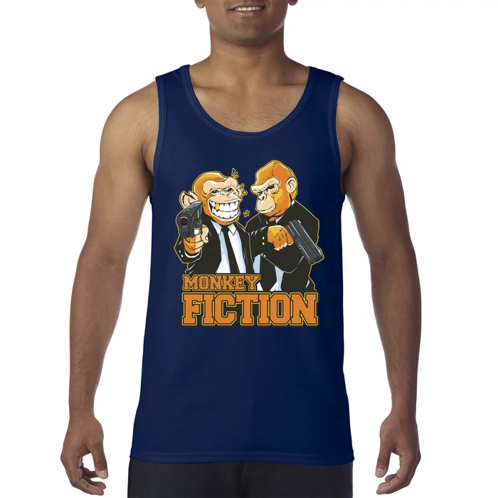 Monkey Fiction Funny Tank Top