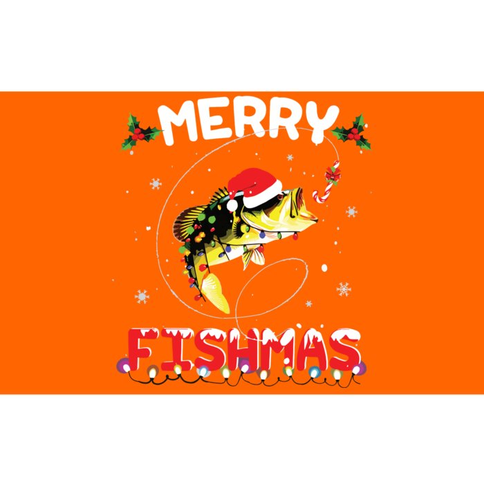 Merry Fishmas Funny Fishing Christmas Pajama Fishers Bumper Sticker