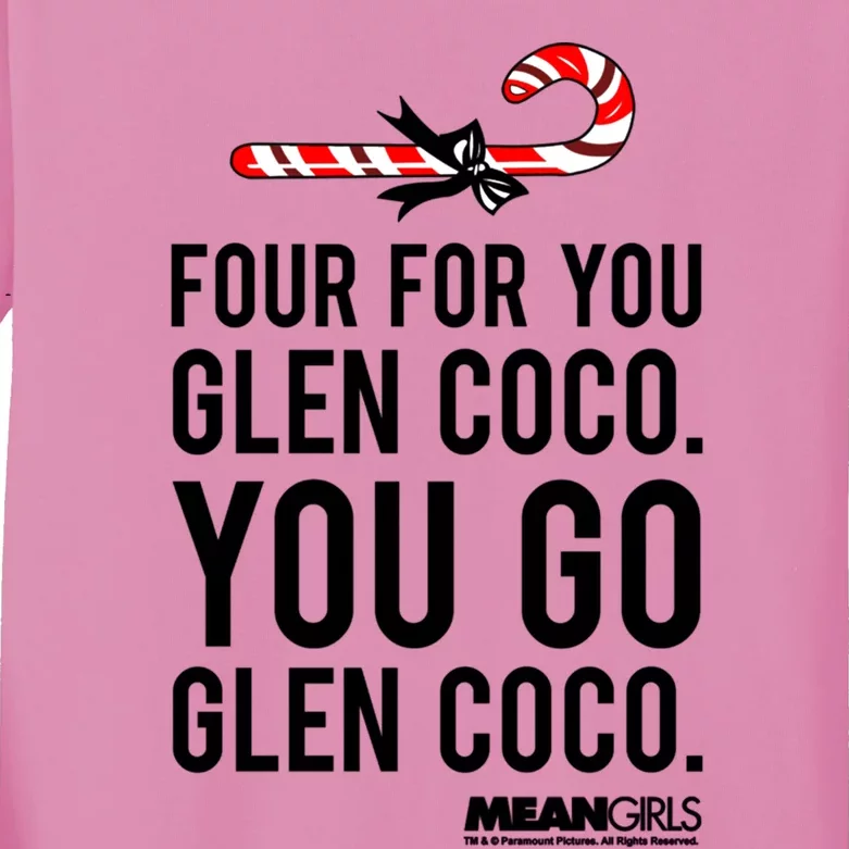 Mean Four For Glen Coco You Go Funny Gift Kids Long Sleeve Shirt