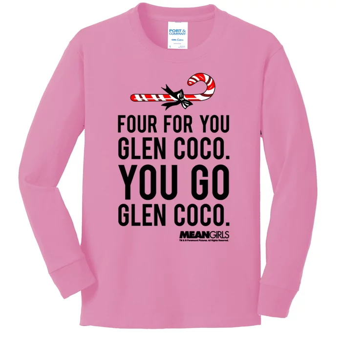 Mean Four For Glen Coco You Go Funny Gift Kids Long Sleeve Shirt