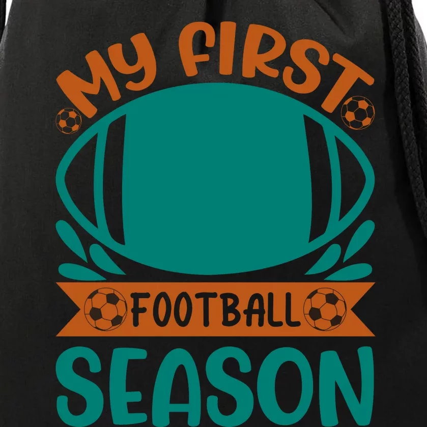 My First Football Season Drawstring Bag