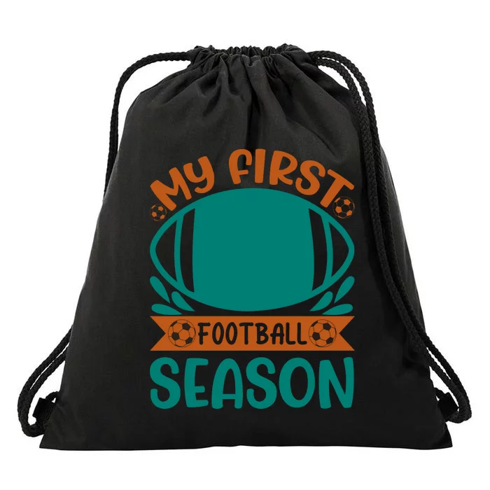 My First Football Season Drawstring Bag