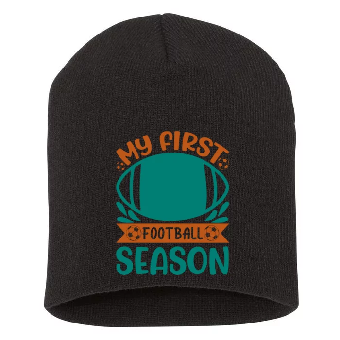 My First Football Season Short Acrylic Beanie