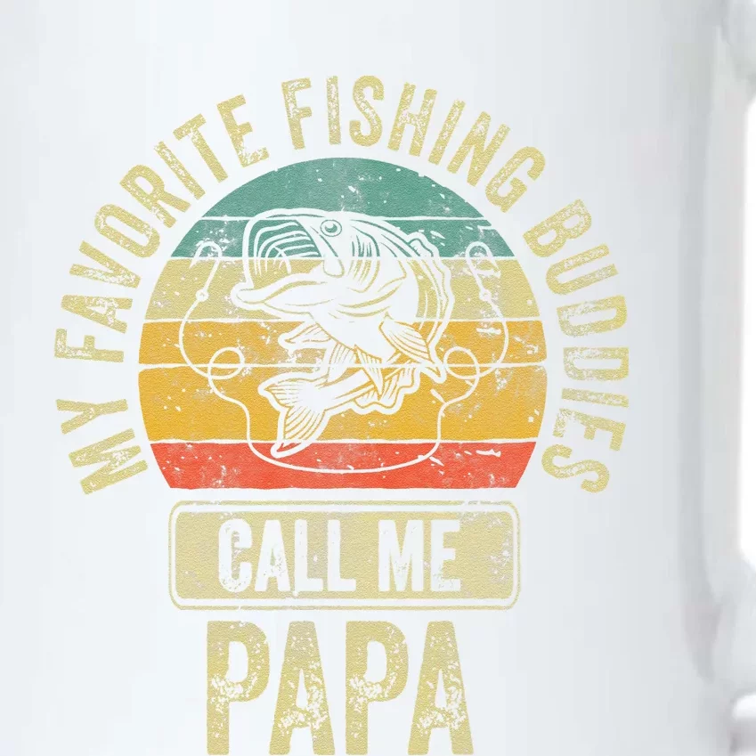 My Favorite Fishing Buddies Call Me Papa Fisherman Black Color Changing Mug