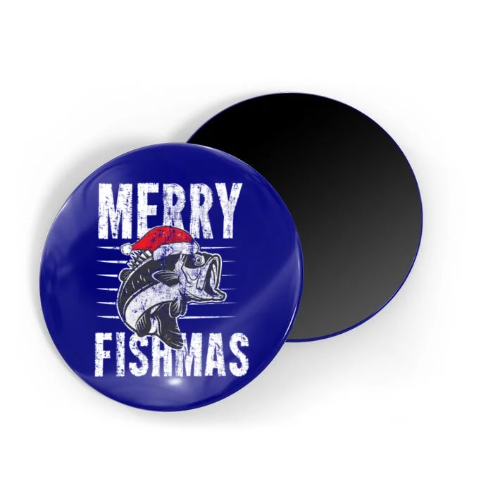 Merry Fishmas Funny Gift Funny Fishing Christmas Gift Magnet