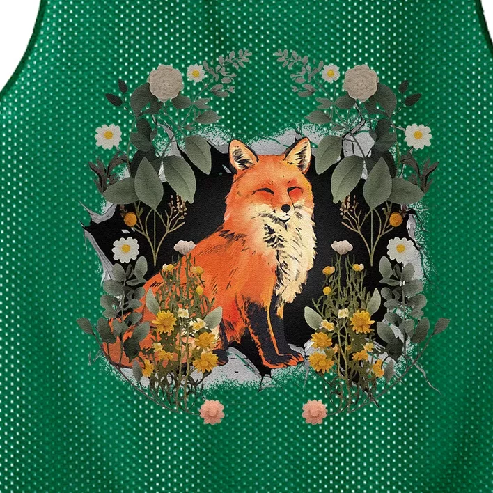 Mystical Fox Fairy Tale Forest Animals Forest Dwellers Nature Children Mesh Reversible Basketball Jersey Tank