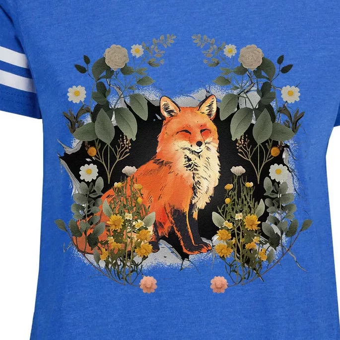 Mystical Fox Fairy Tale Forest Animals Forest Dwellers Nature Children Enza Ladies Jersey Football T-Shirt