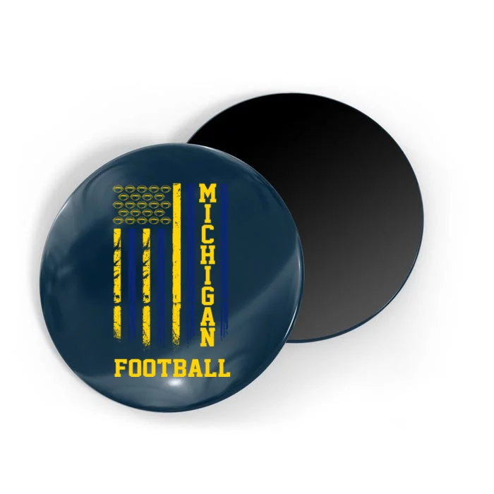 Michigan Football Fan American Flag Magnet