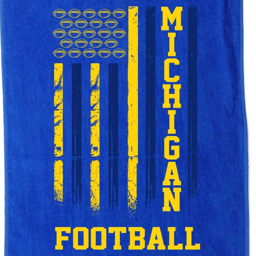 Michigan Football Fan American Flag Platinum Collection Golf Towel