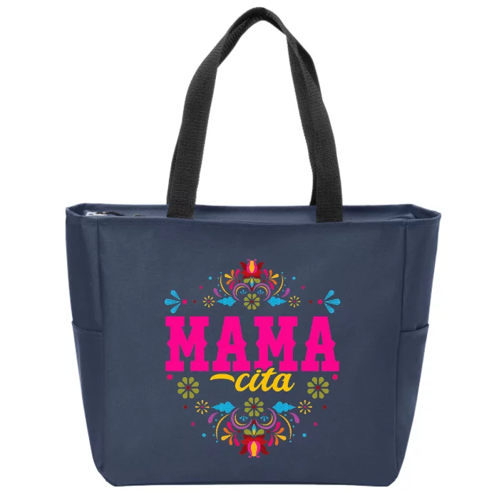 Mamacita First Fiesta Birthday Cactus Sombrero Zip Tote Bag