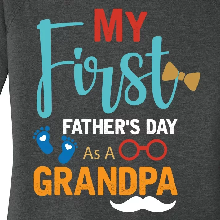 My First Father's Day As A Grandpa Women's Perfect Tri Tunic Long Sleeve Shirt