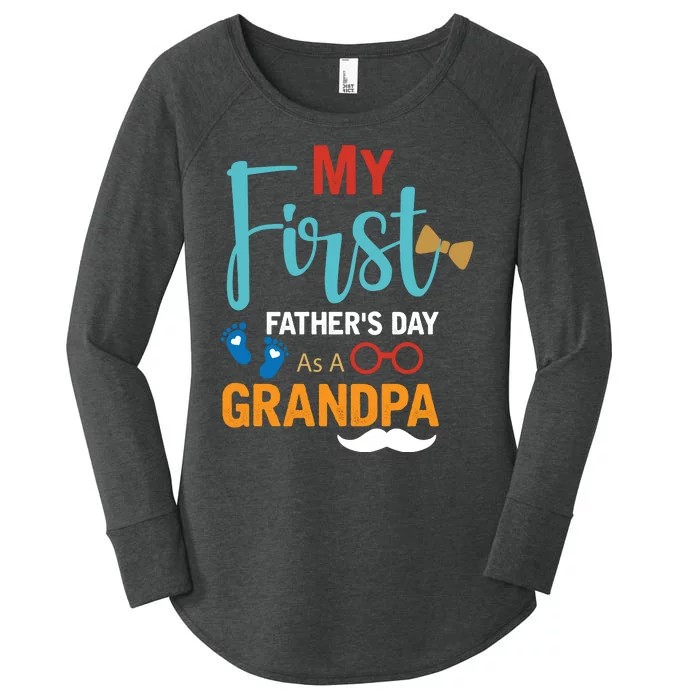 My First Father's Day As A Grandpa Women's Perfect Tri Tunic Long Sleeve Shirt