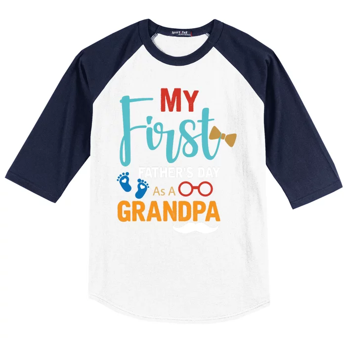 My First Father's Day As A Grandpa Baseball Sleeve Shirt