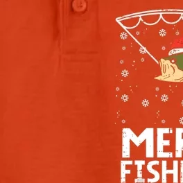 Merry Fishmas Fish Fishing Christmas Pajamas Christmas Gift Dry Zone Grid Performance Polo