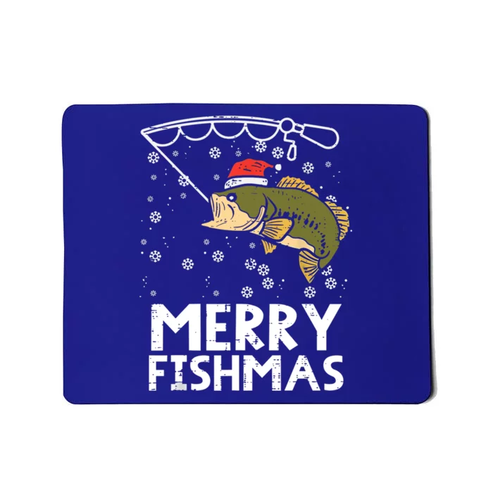 Merry Fishmas Fish Fishing Christmas Pajamas Christmas Gift Mousepad