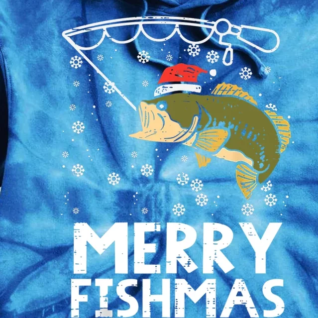 Merry Fishmas Fish Fishing Christmas Pajamas Christmas Gift Tie Dye Hoodie