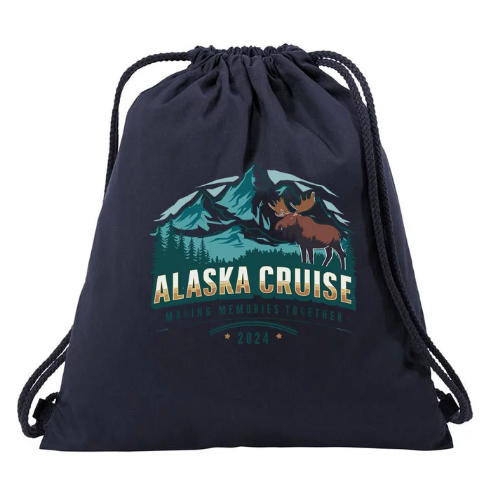 Matching Family Friends And Group Alaskan Alaska Cruise 2024 Drawstring Bag