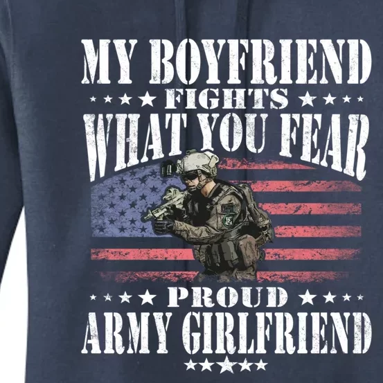 My Friend Fights What You Fear Proud Army Friend Gift Meaningful Gift Women's Pullover Hoodie