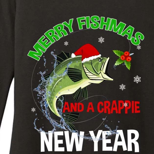 Merry Fishmas Fish Fishing Fisher Christmas Xmas Pajama Gift Womens CVC Long Sleeve Shirt