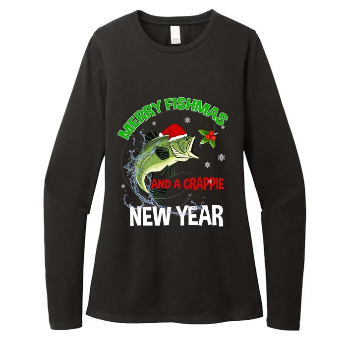 Merry Fishmas Fish Fishing Fisher Christmas Xmas Pajama Gift Womens CVC Long Sleeve Shirt