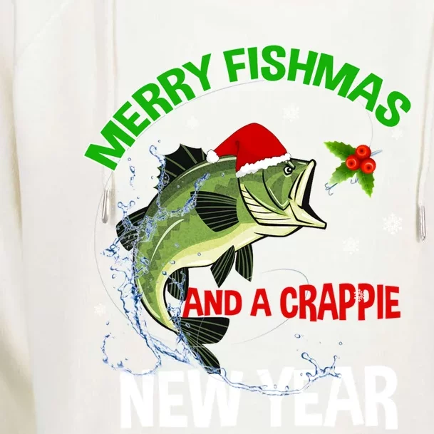 Merry Fishmas Fish Fishing Fisher Christmas Xmas Pajama Gift Womens Funnel Neck Pullover Hood