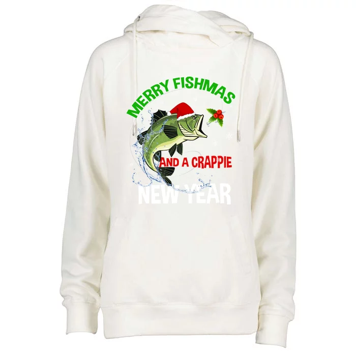 Merry Fishmas Fish Fishing Fisher Christmas Xmas Pajama Gift Womens Funnel Neck Pullover Hood