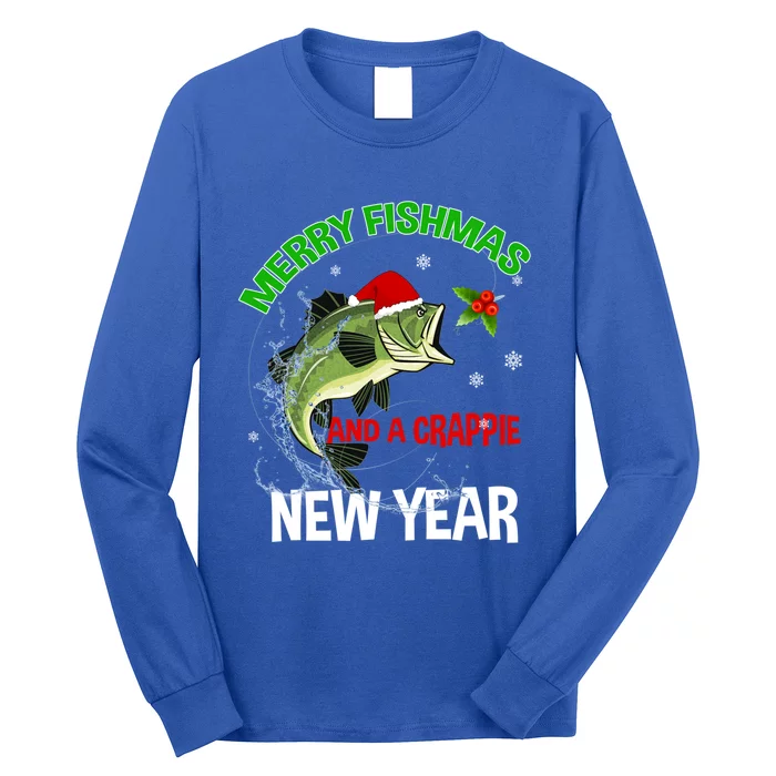 Merry Fishmas Fish Fishing Fisher Christmas Xmas Pajama Gift Long Sleeve Shirt