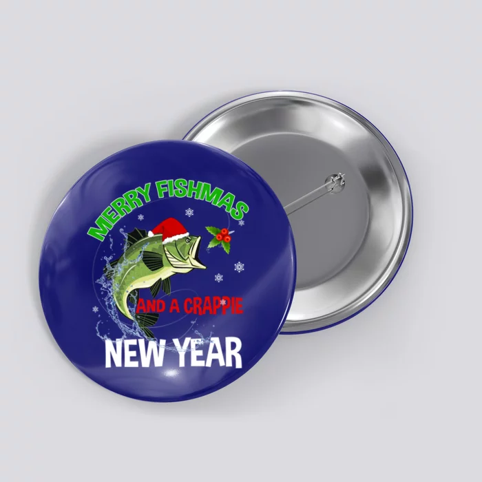 Merry Fishmas Fish Fishing Fisher Christmas Xmas Pajama Gift Button