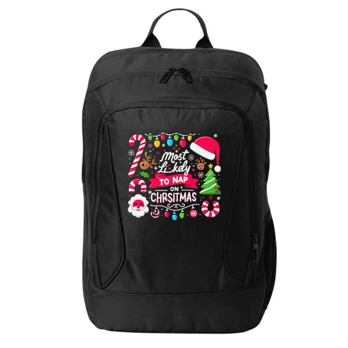 Matching For Family Most Likely To Nap On Christmas Cool City Backpack