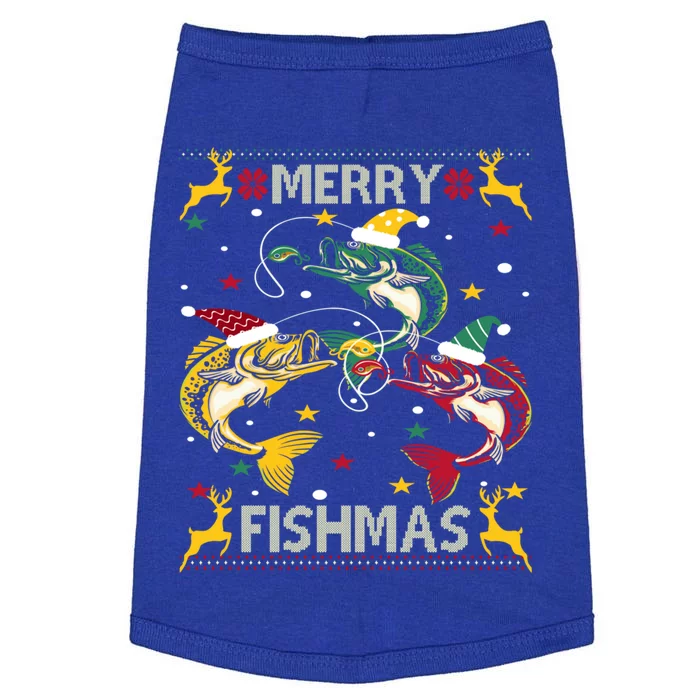 Merry Fishmas Fish Fishing Xmas Christmas Gift Doggie Tank