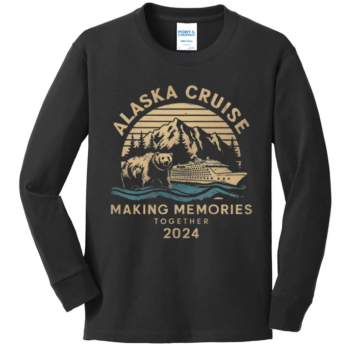 Matching Family Friends And Group Alaska Cruise 2024 Kids Long Sleeve Shirt