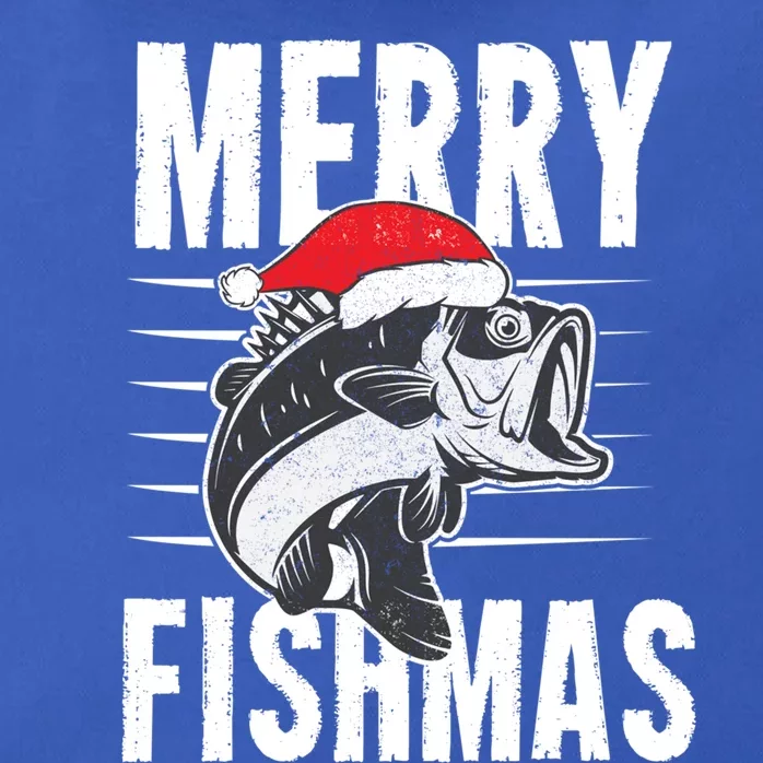 Merry Fishmas Funny Christmas Fishing Gift Great Gift Zip Tote Bag