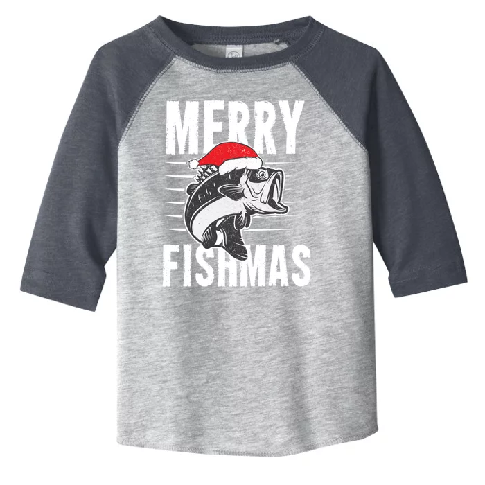 Merry Fishmas Funny Christmas Fishing Gift Great Gift Toddler Fine Jersey T-Shirt