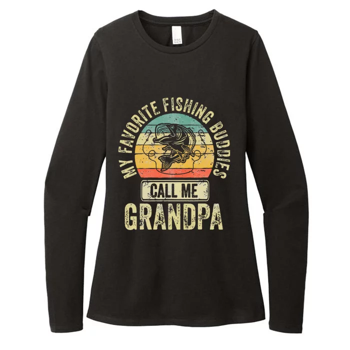 My Favorite Fishing Buddies Call Me Grandpa Fisherman Womens CVC Long Sleeve Shirt