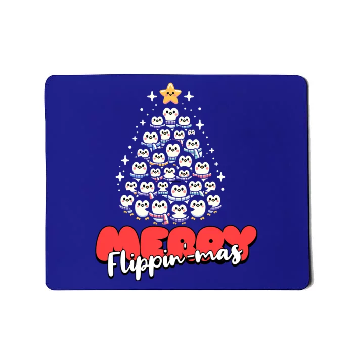 Merry FlippinMas Funny Penguins Christmas Tree Great Gift Mousepad