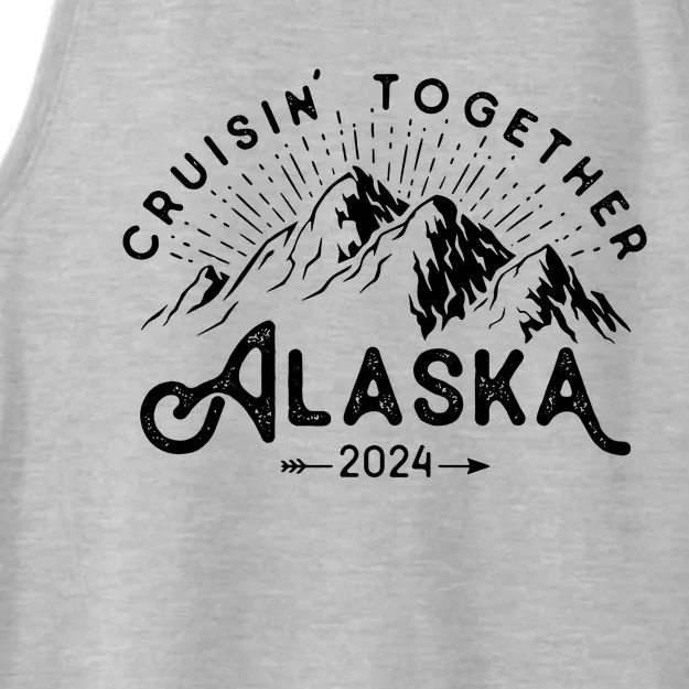 Matching Family Friends Group Vacation Alaska Cruise 2024 Ladies Tri-Blend Wicking Tank