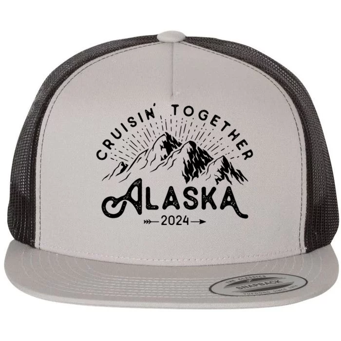 Matching Family Friends Group Vacation Alaska Cruise 2024 Flat Bill Trucker Hat