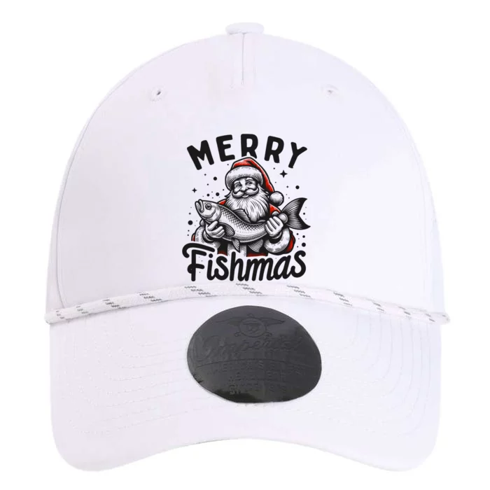 Merry Fishmas Funny Santa Fish Fishing Christmas Fisher Gift Performance The Dyno Cap