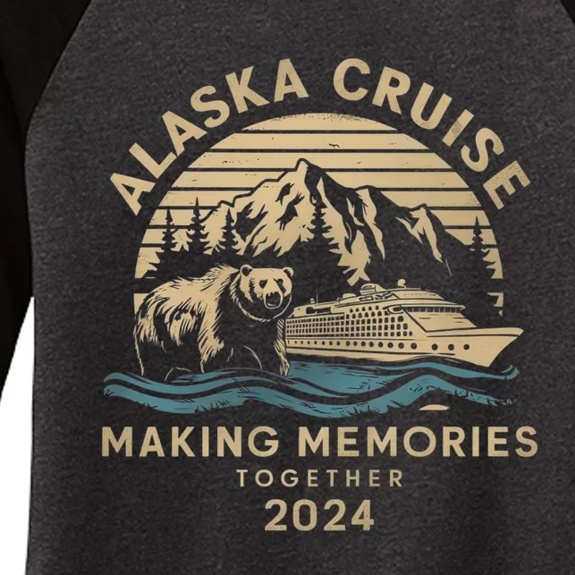 Matching Family Friends And Group Alaska Cruise 2024 Making Memories Together Women's Tri-Blend 3/4-Sleeve Raglan Shirt