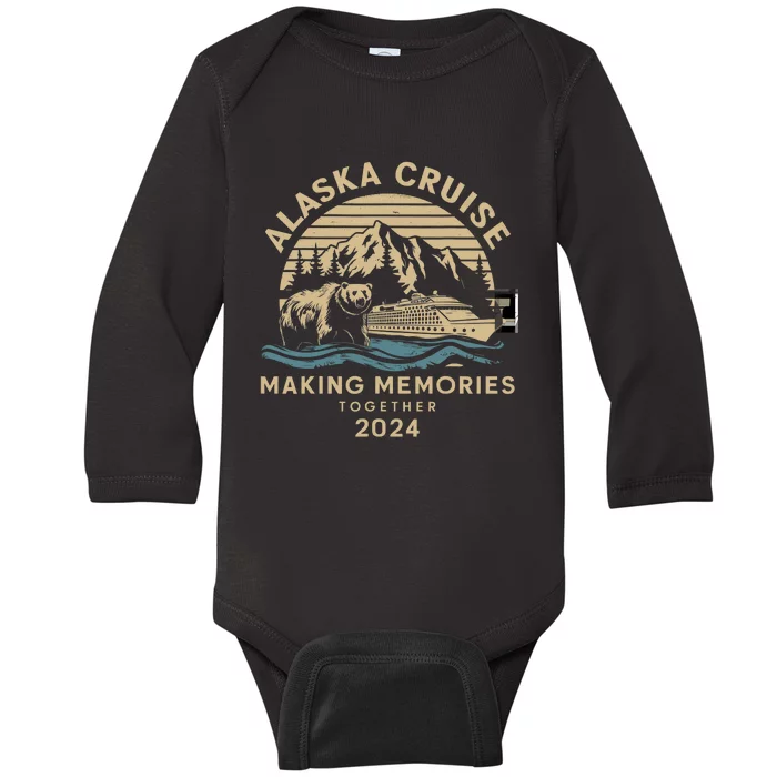 Matching Family Friends And Group Alaska Cruise 2024 Baby Long Sleeve Bodysuit