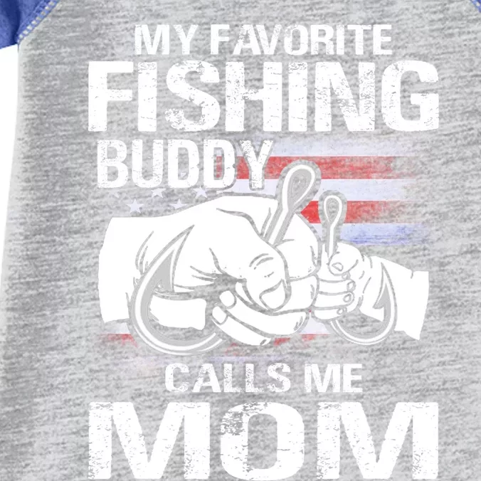 My Favorite Fishing Buddy Calls Me Mom Gift Infant Baby Jersey Bodysuit