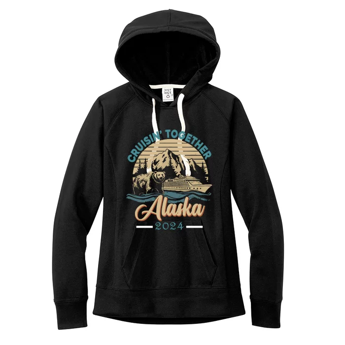 Matching Family Friends And Group Alaskan Alaska Cruise 2024 Women's Fleece Hoodie