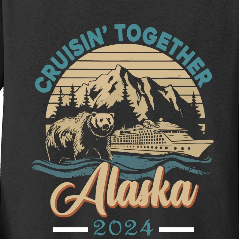 Matching Family Friends And Group Alaskan Alaska Cruise 2024 Kids Long Sleeve Shirt