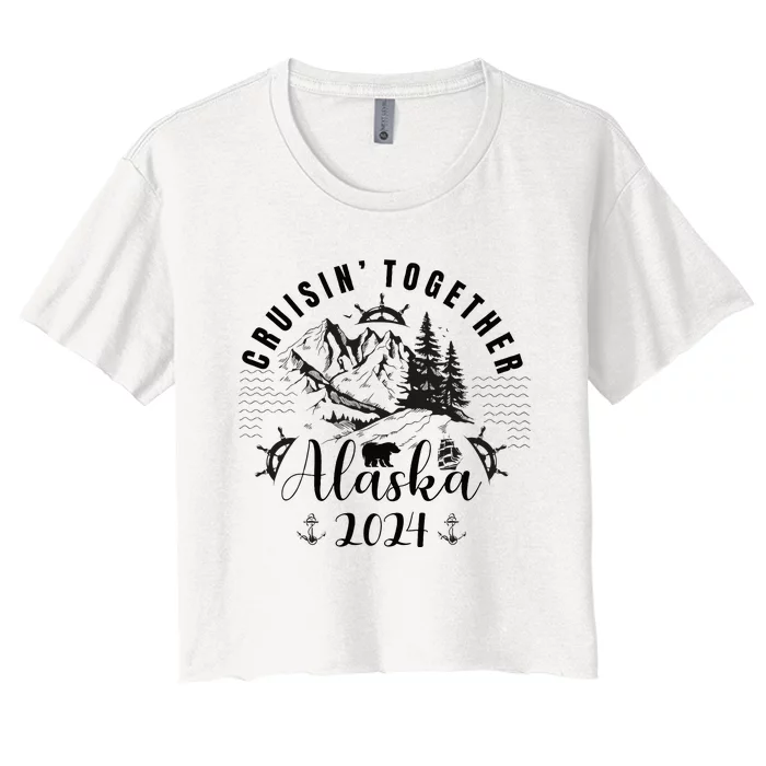 Matching Family Friends And Group Alaska Cruise Women's Crop Top Tee