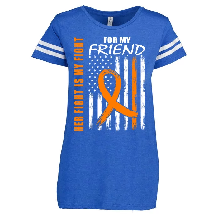 Ms Family Fight Friend Multiple Sclerosis American Flag Gift Cute Gift Enza Ladies Jersey Football T-Shirt