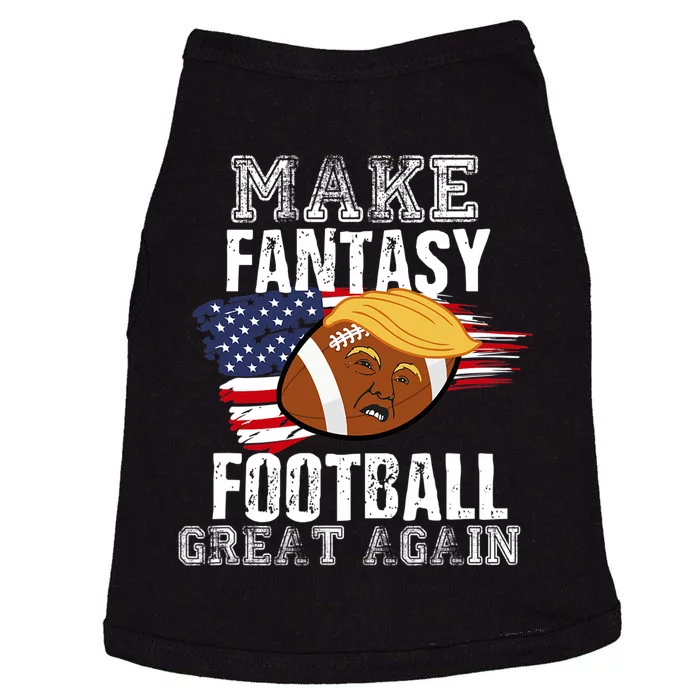 Make Fantasy Football Great Again Funny Donald Trump Doggie Tank