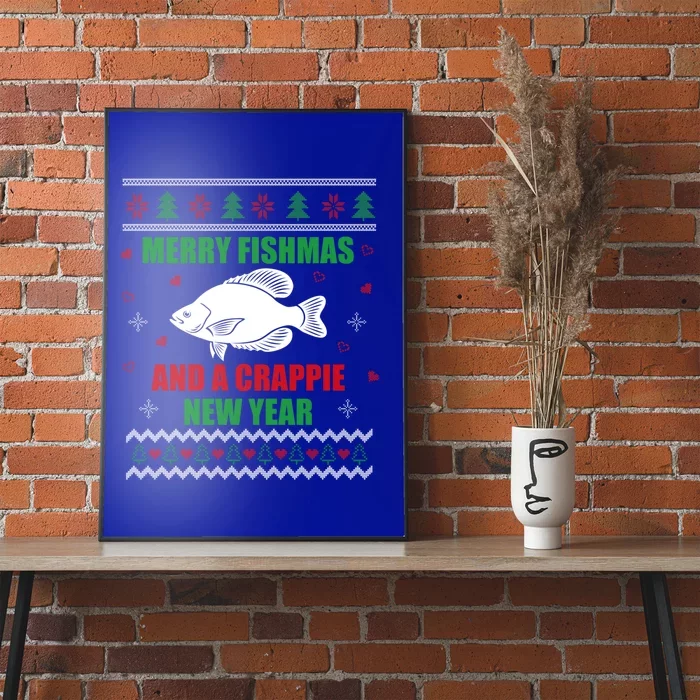 Merry Fishmas Fishing Funny Xmas Crappie For Fisher Gift Poster